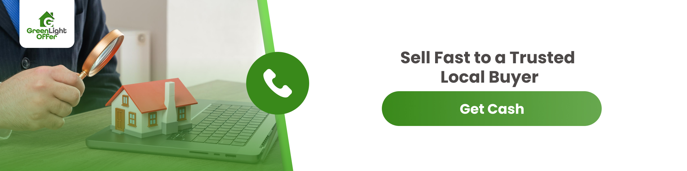 Call to action showing a home inspection scene asking who is the best homebuyer to use in Houston Texas for a fast, trusted cash home sale.