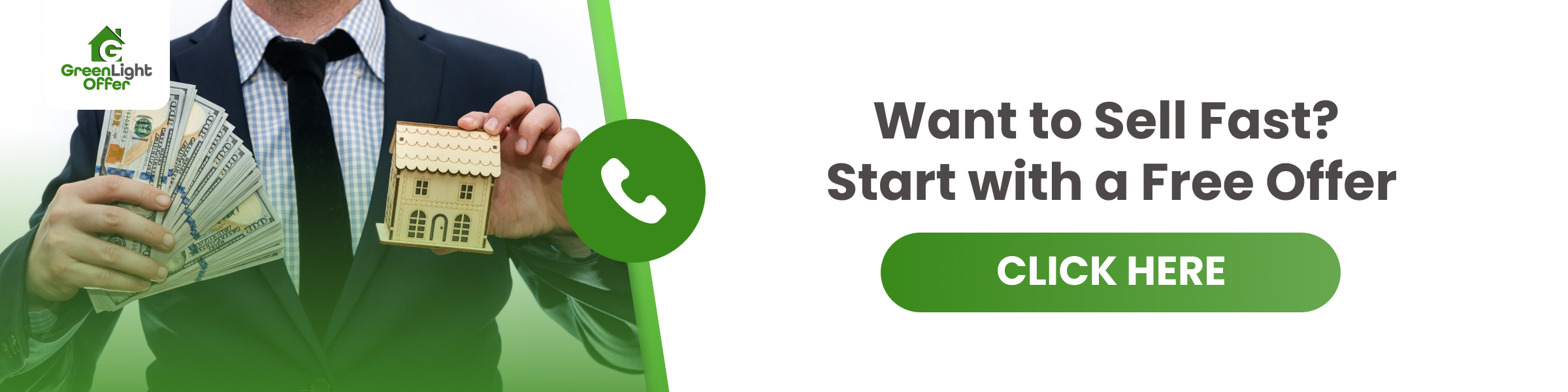 Banner ad encouraging homeowners on how to sell probate house fast Houston TX with a free cash offer and quick closing option.