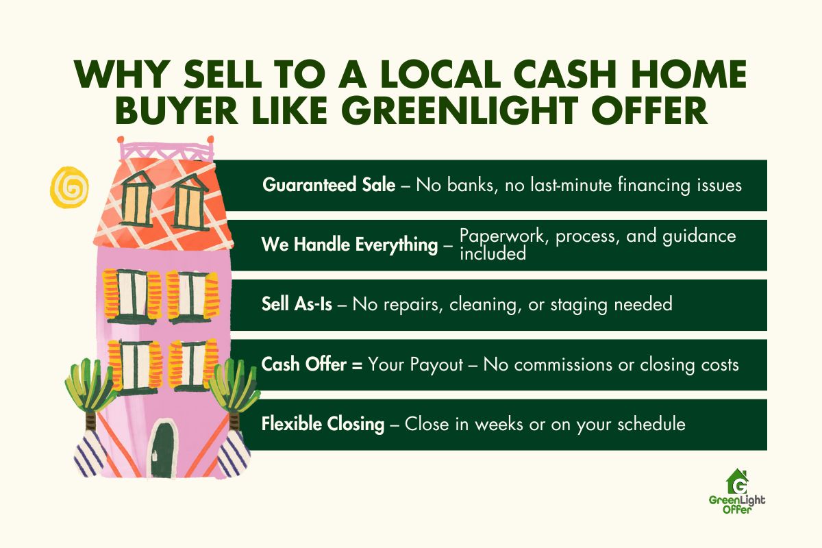 Informative graphic explaining why homeowners should choose Cash for Homes Houston for fast, hassle-free property sales.
