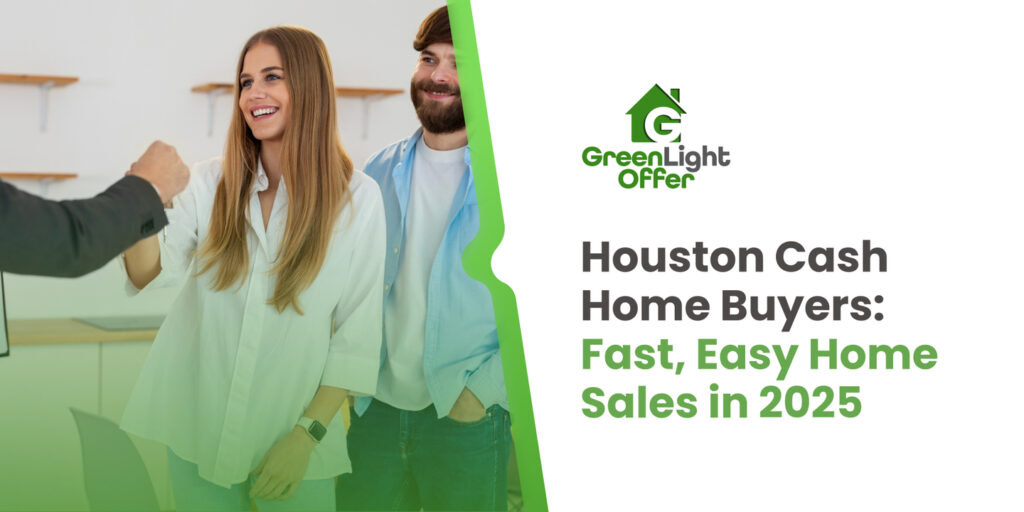 Smiling couple selling their Houston home quickly with Greenlight Offer’s cash home buying service.