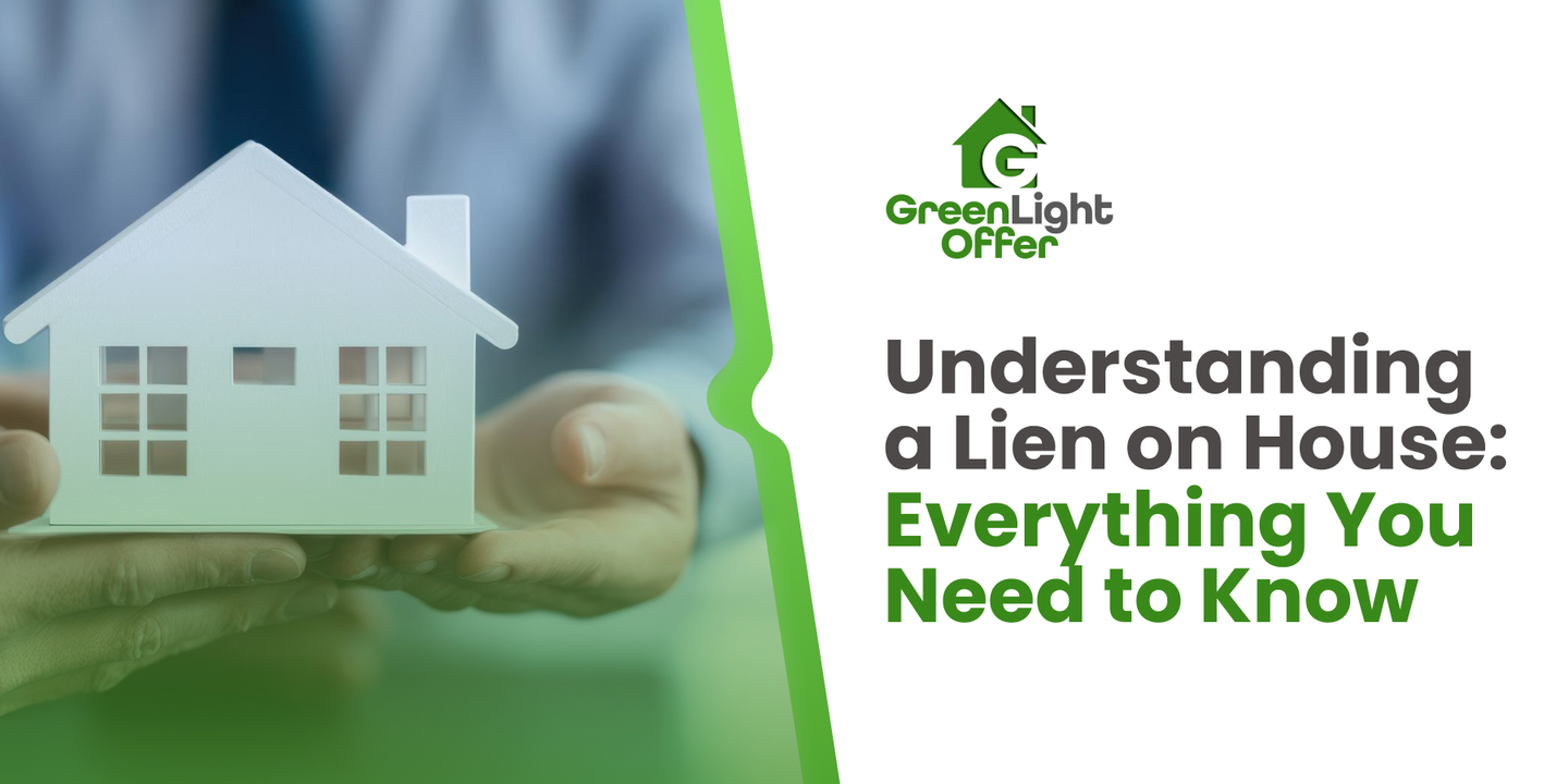 A person holding a white house model, representing property liens and how they impact homeowners. Learn how to resolve liens with Greenlight Offer.
