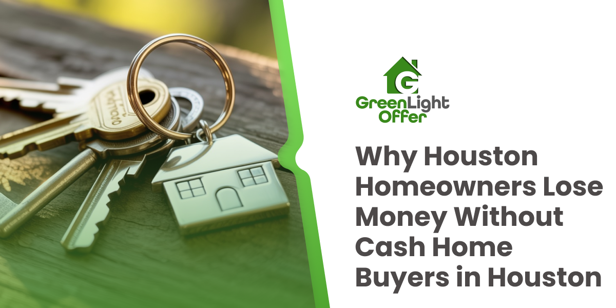 House keys with a home keychain symbolizing cash home buyers in Houston helping homeowners avoid losing money.